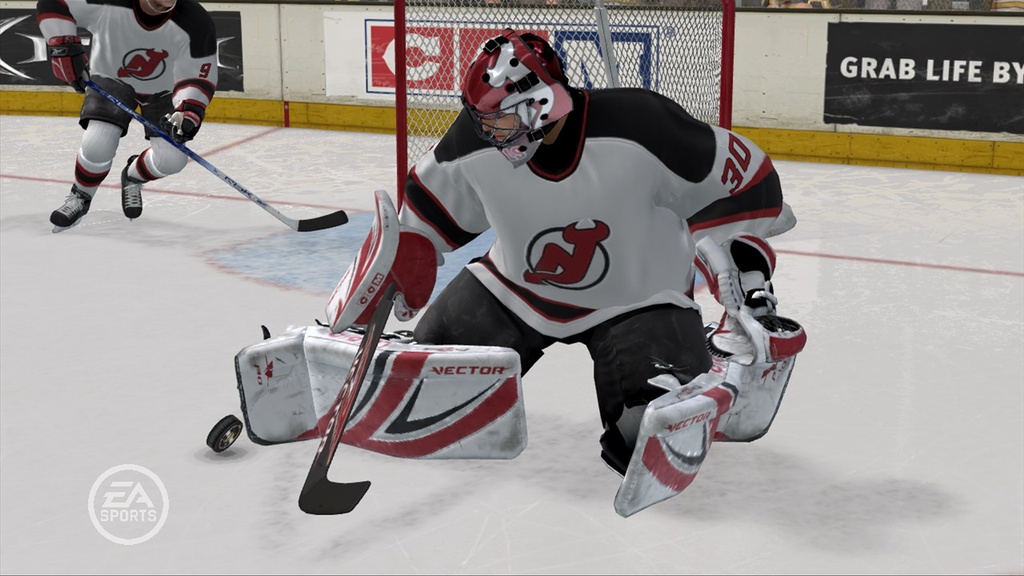 NHL 07 devant le filet