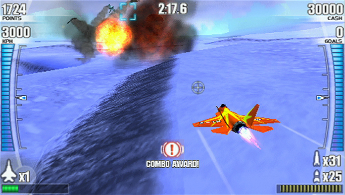 After Burner PSP en plein ciel