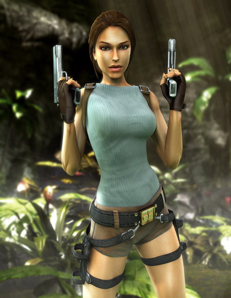 Lara Croft se prépare
