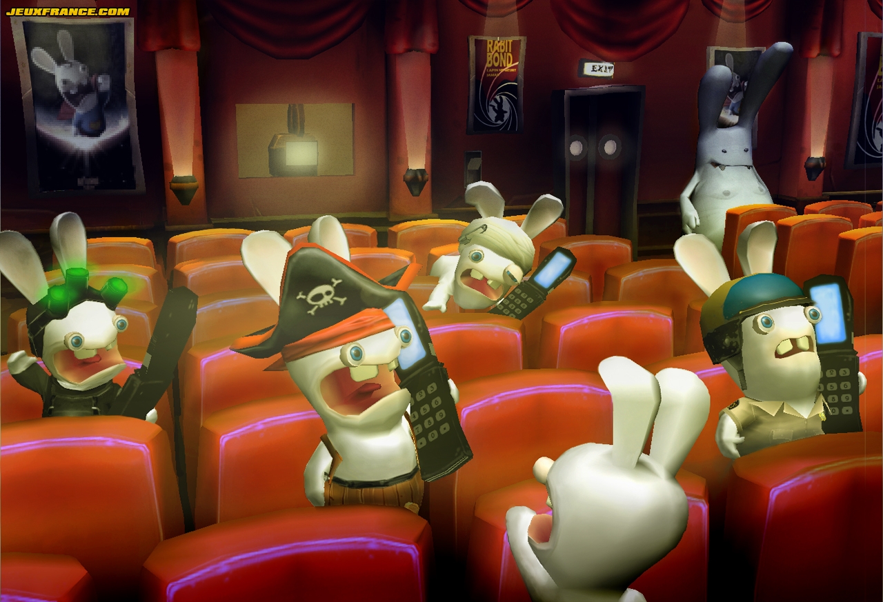 Rayman Raving Rabbids 2 déguisé en Naruto