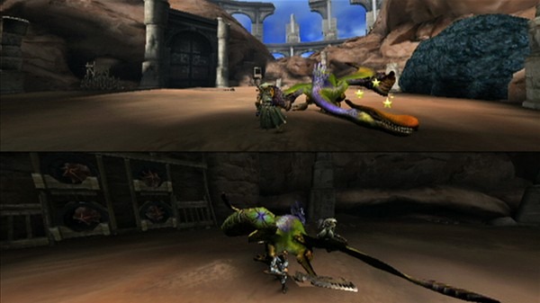 Monster Hunter 3 : le mode écran splitté en images