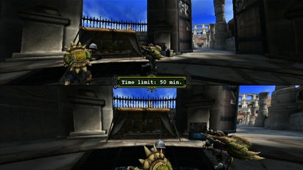 Monster Hunter 3 : le mode écran splitté en images