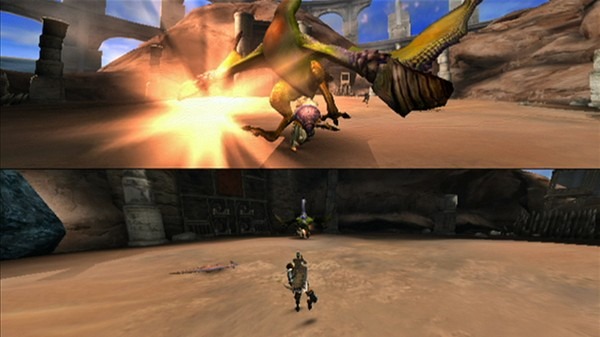 Monster Hunter 3 : le mode écran splitté en images