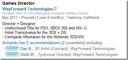 WayForward sur un second projet Wii U ?