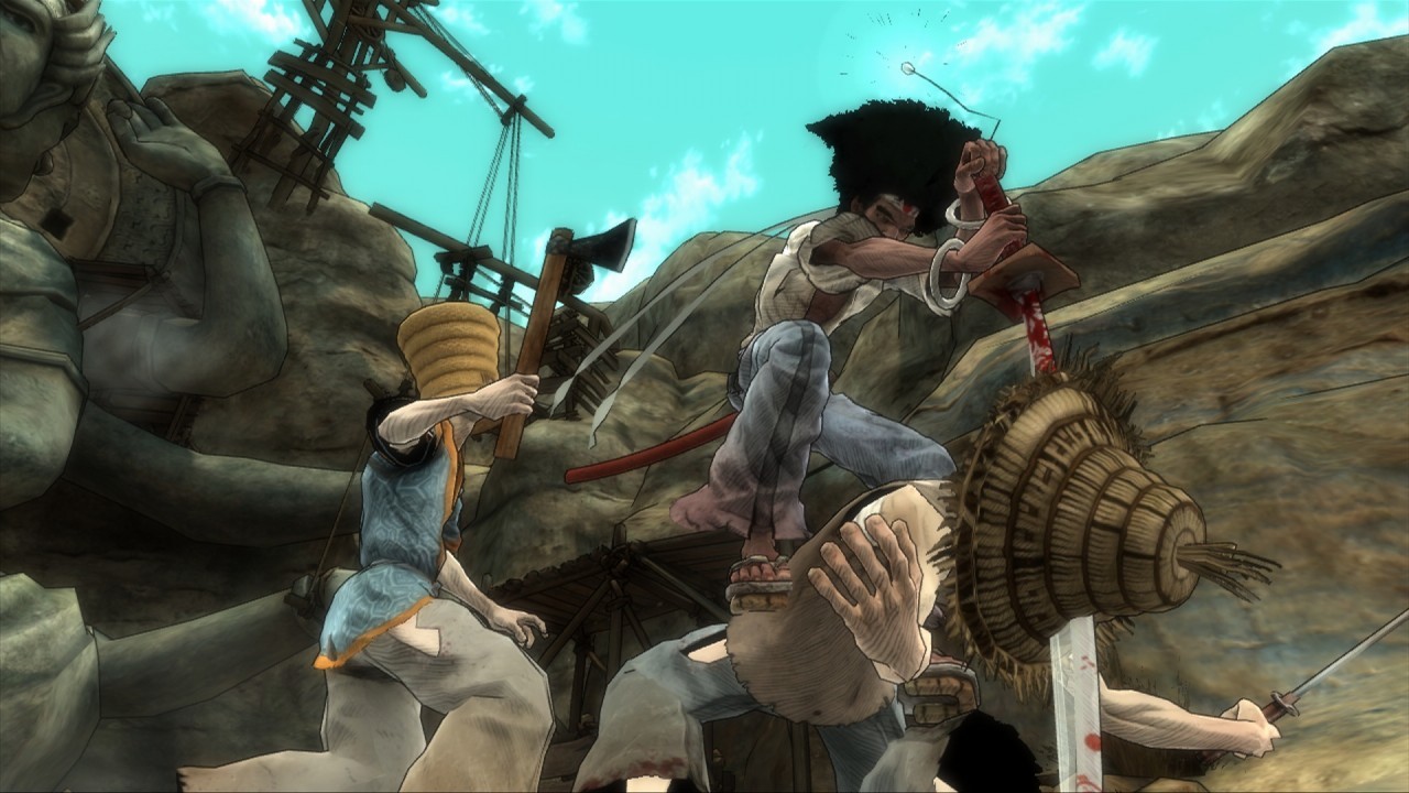 Afro Samurai slices opponents in pictures