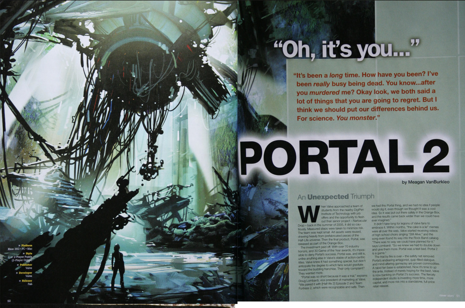 Premiers scans et infos pour Portal 2