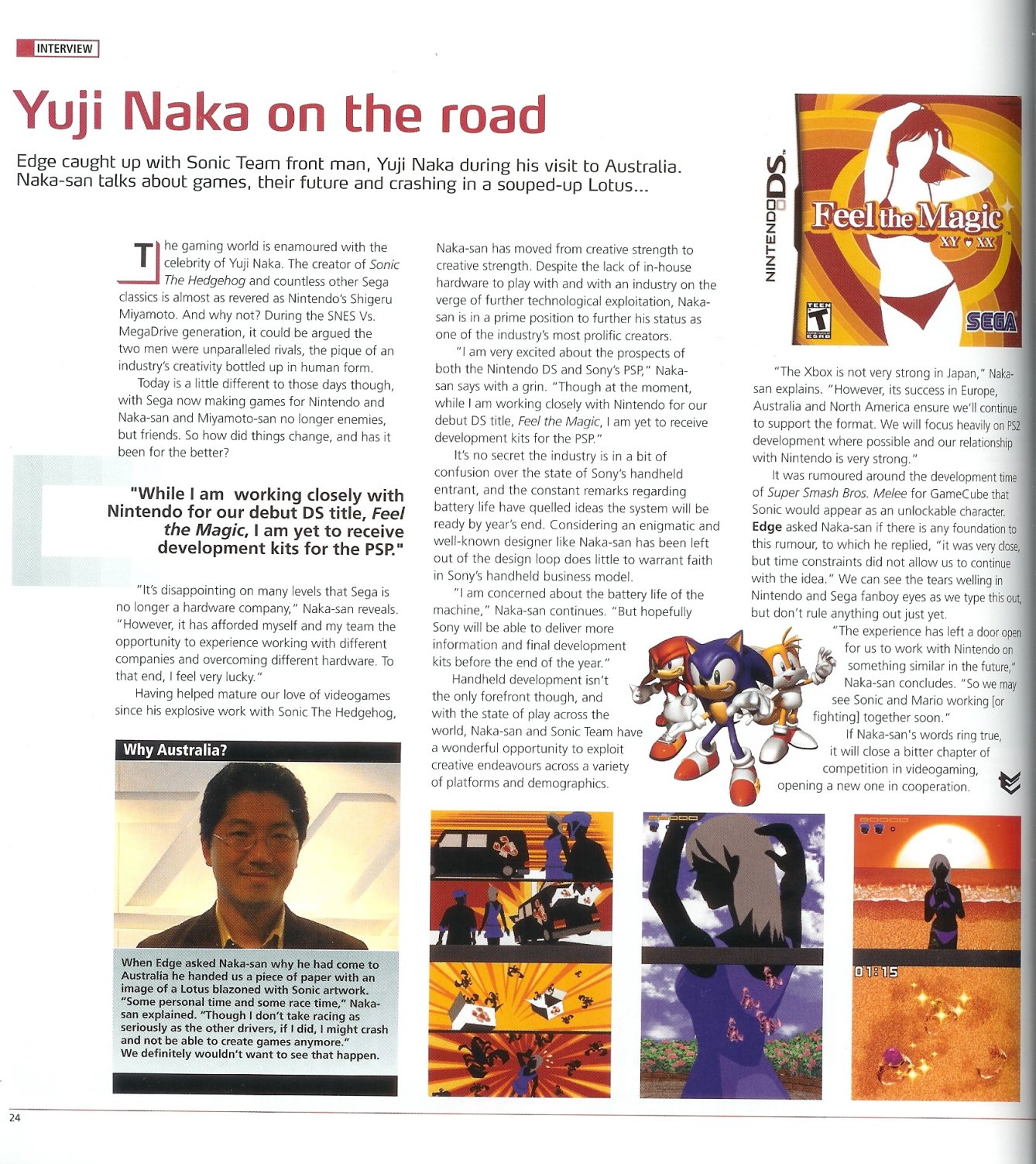 Interview Yuji Naka dans le EDGE