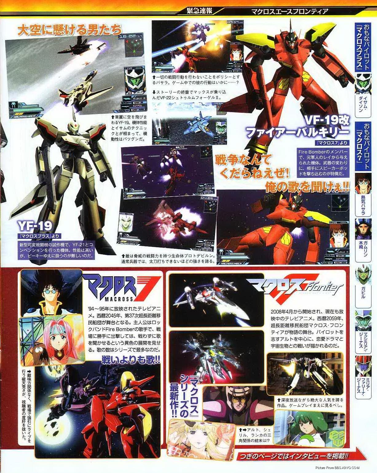 Macross Ace Frontier sur PSP 