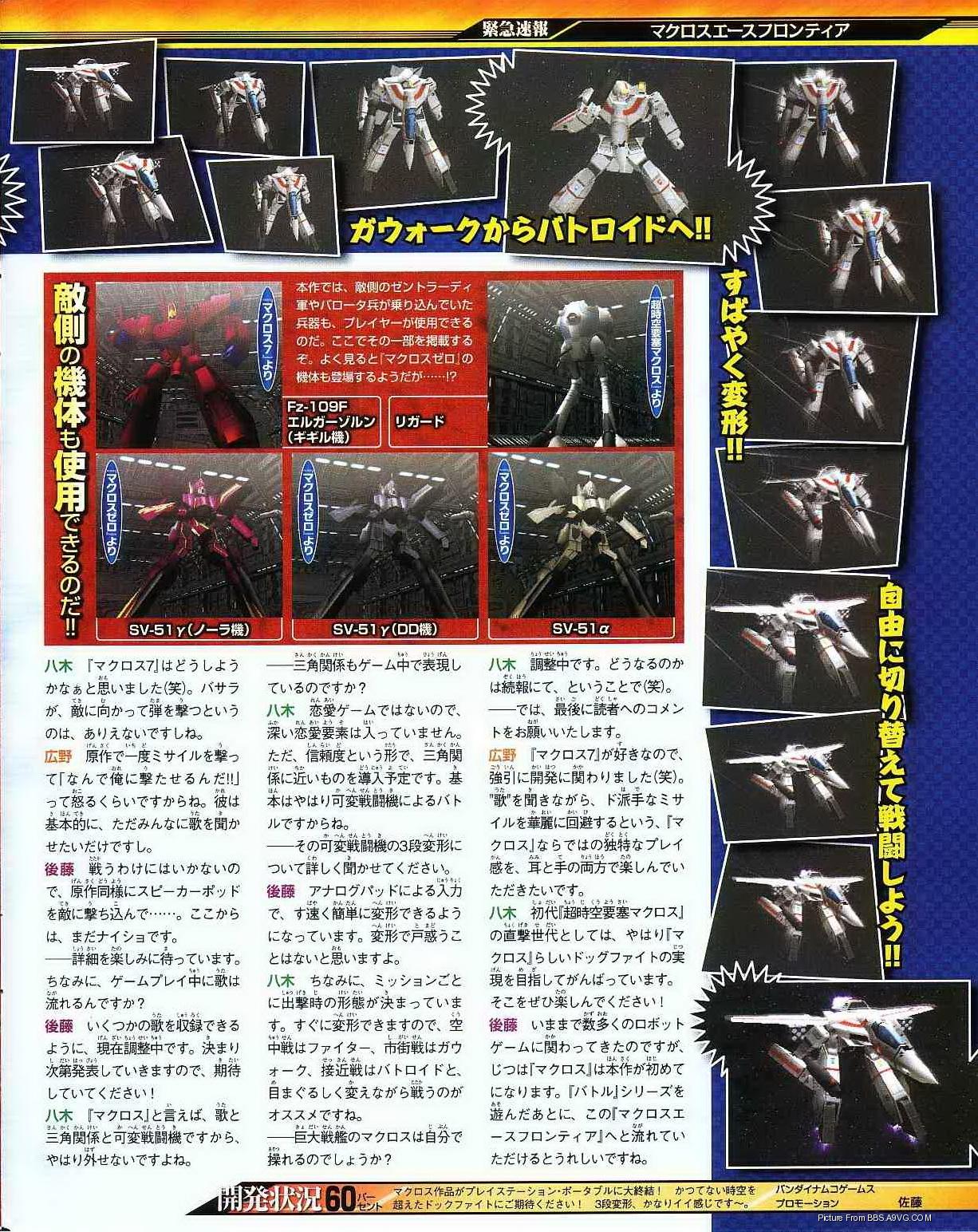 Macross Ace Frontier sur PSP 