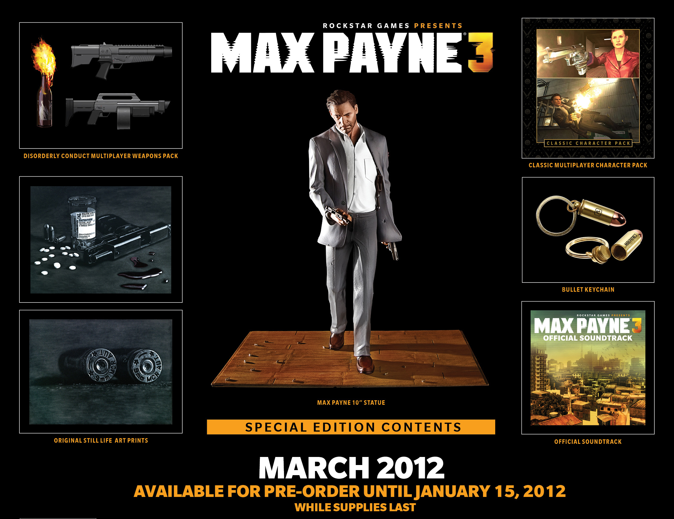 Max Payne 3 : l'édition collector détaillé