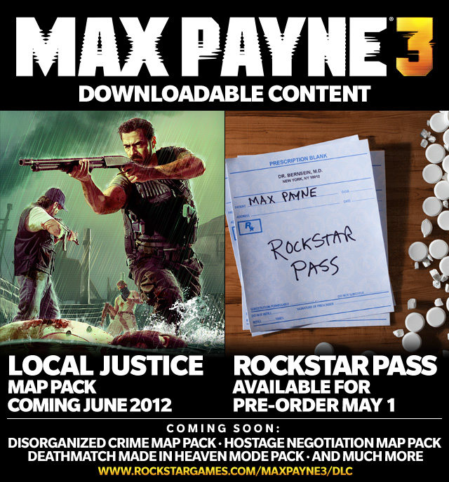 Max Payne 3 : DLC et Rockstar Pass [UP]