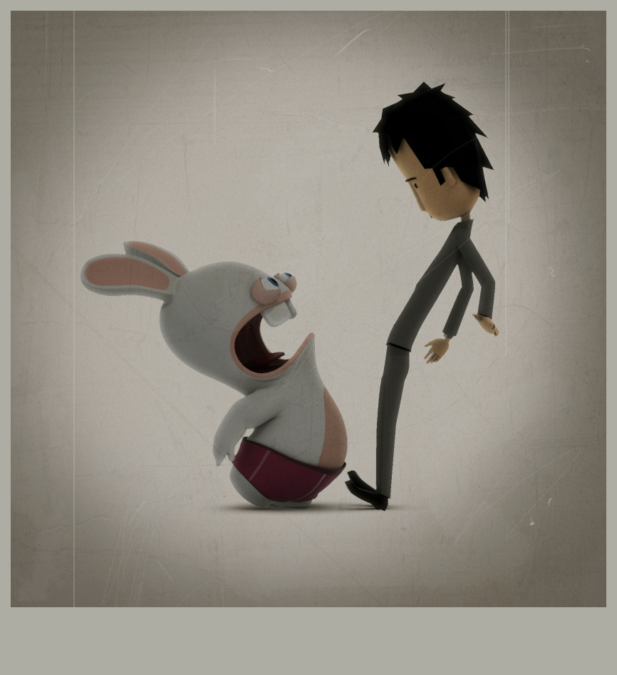 Les humains présentés par les Lapins Crétins