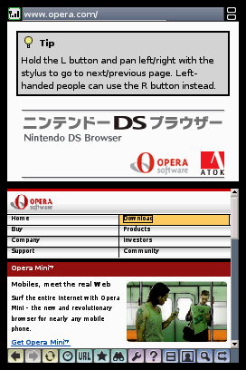 Le navigateur internet DS en images