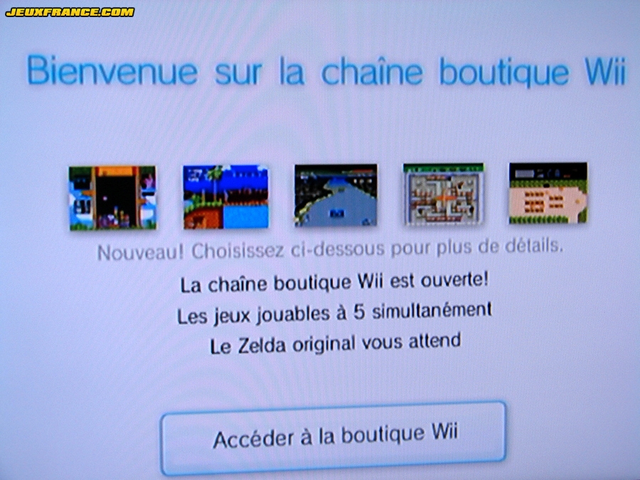 La boutique Wii ouverte aujourd'hui