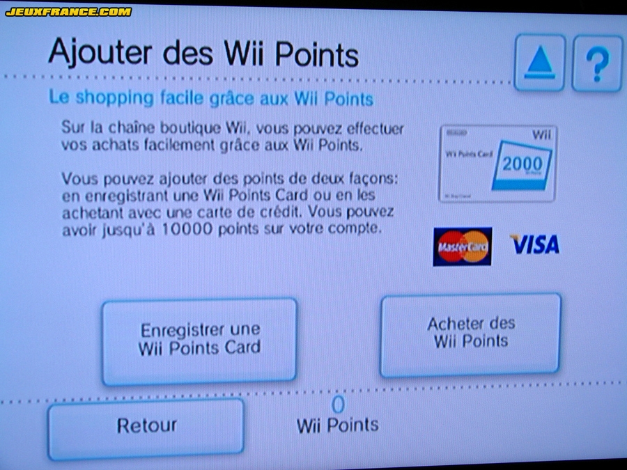 La boutique Wii ouverte aujourd'hui
