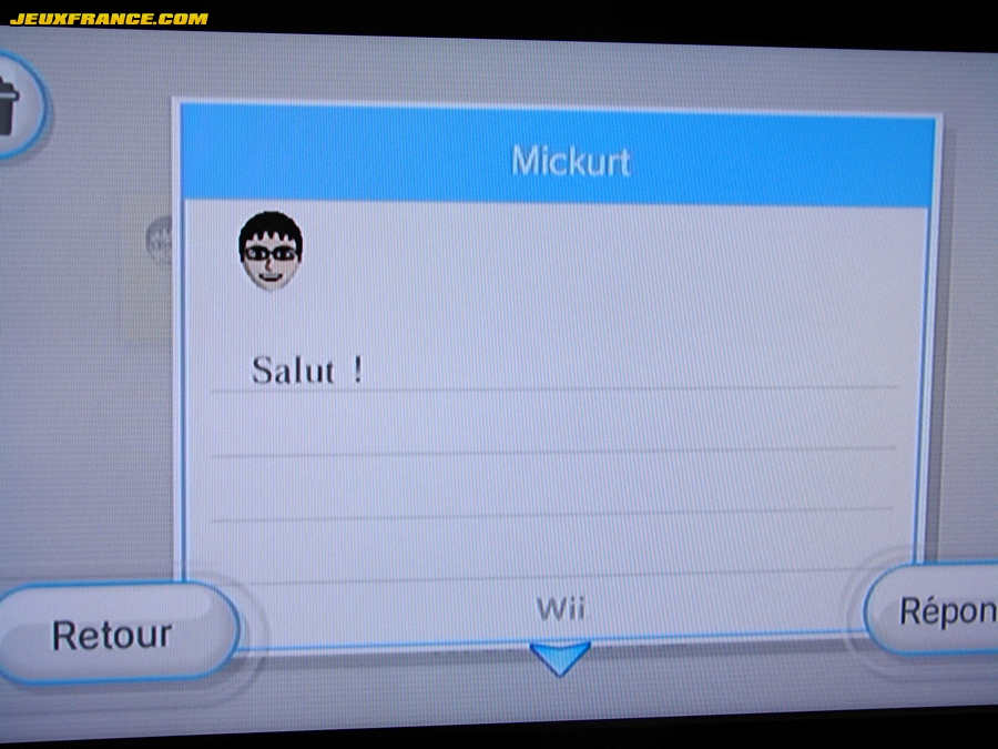Envoyer des messages sur Wii
