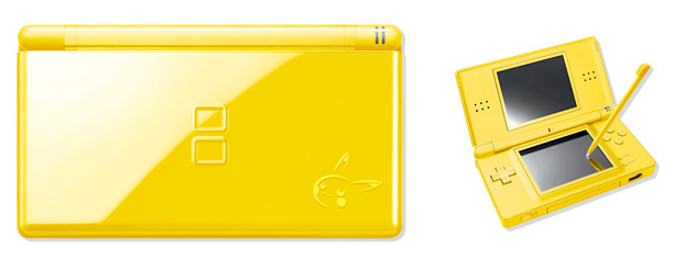 Une Nintendo DS jaune version Pikachu