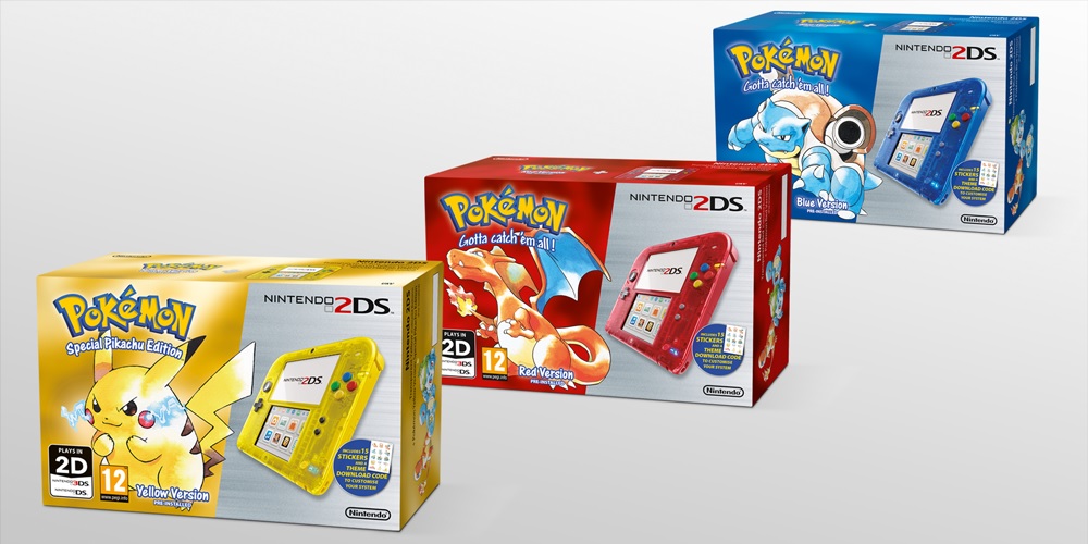 Pokémon : les bundles rétros 2DS en Europe