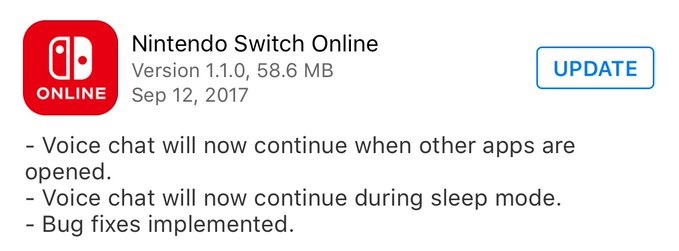 Switch : MAJ pour l'app du chat vocal