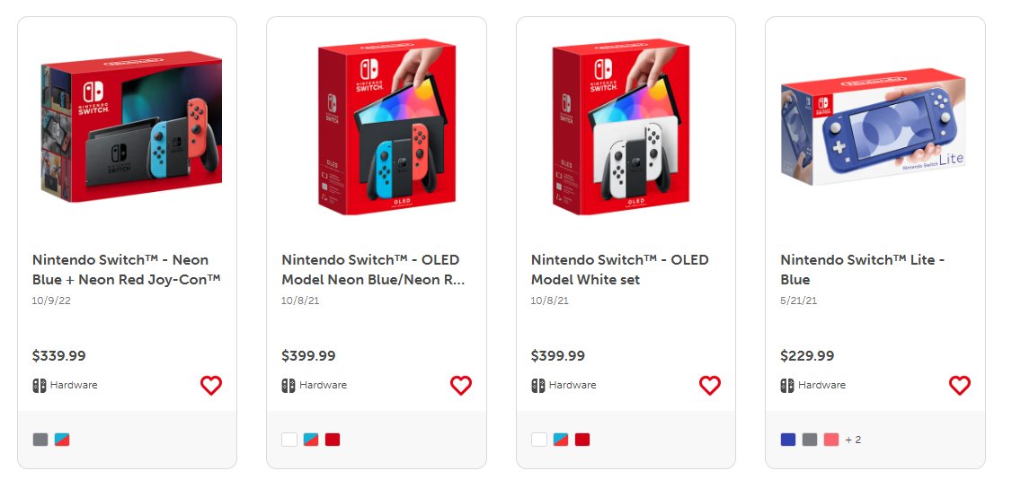 USA : les nouveaux prix officiels de la Switch 1