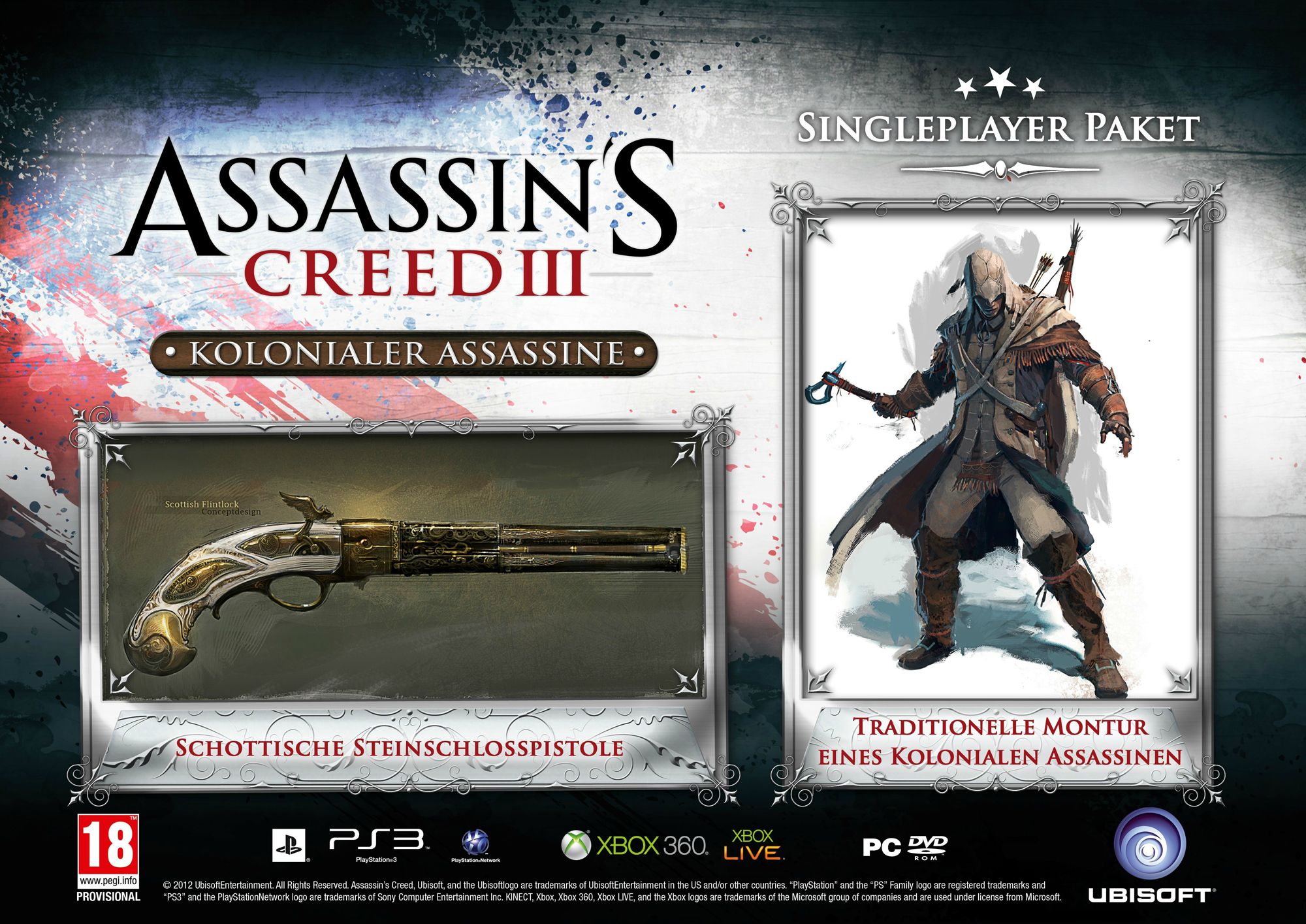 Assassin's Creed 3 : bonus à la précommande