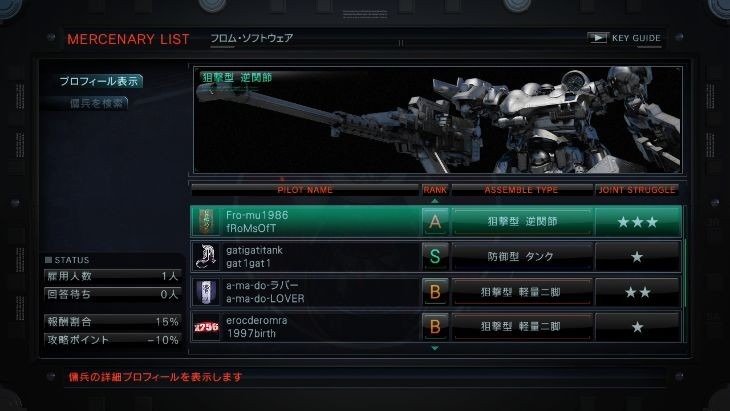 Screens Armored Core 5