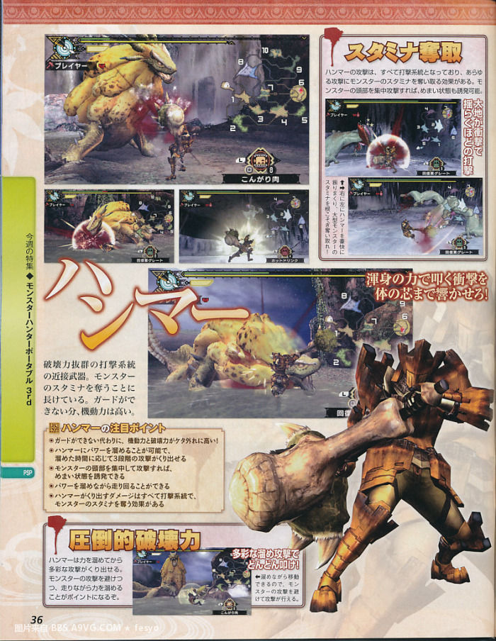 Monster Hunter 3 PSP : un tas d'images