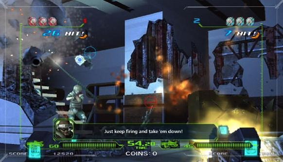 Time Crisis Razing Storm : un carré d'images