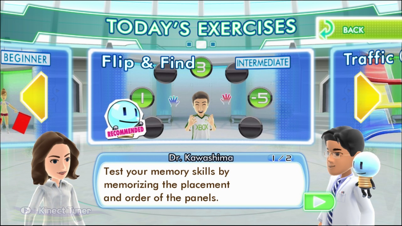 Screens Brain Training Kinect