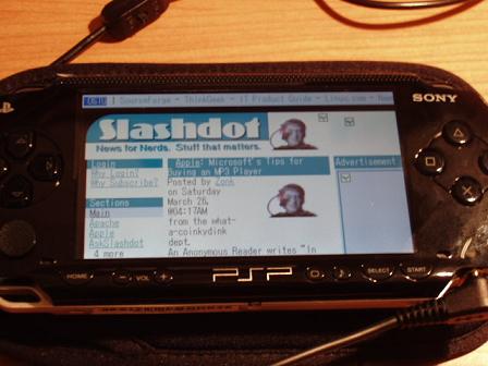 La PSP surfe sur le Web