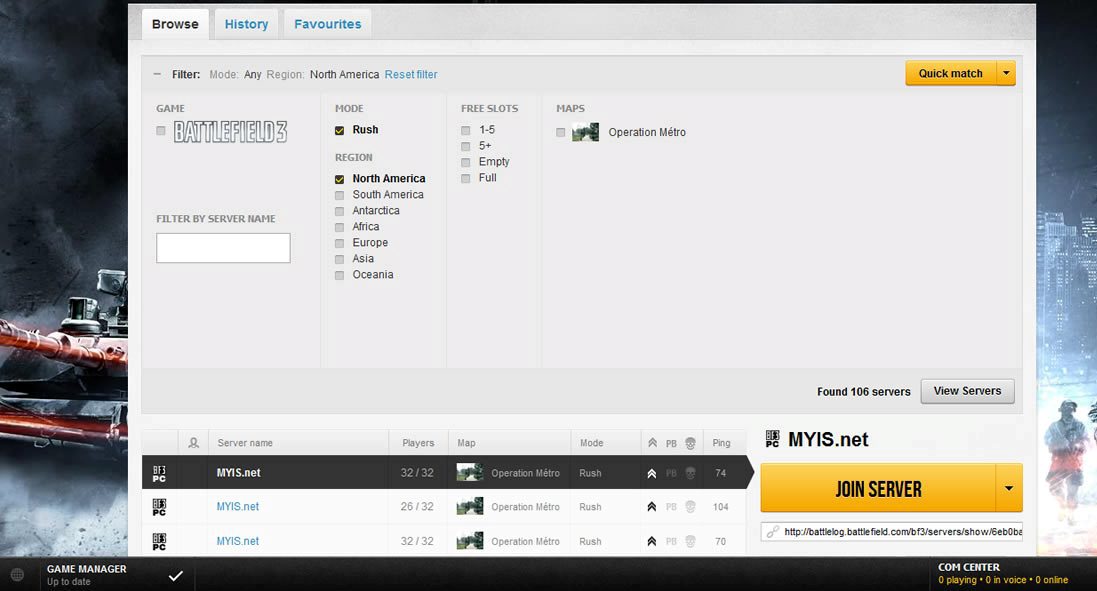 Battlefield 3 : le Battlelog en images