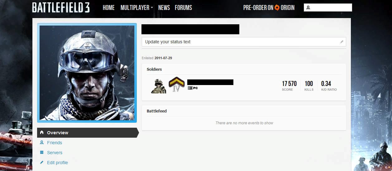 Battlefield 3 : le Battlelog en images
