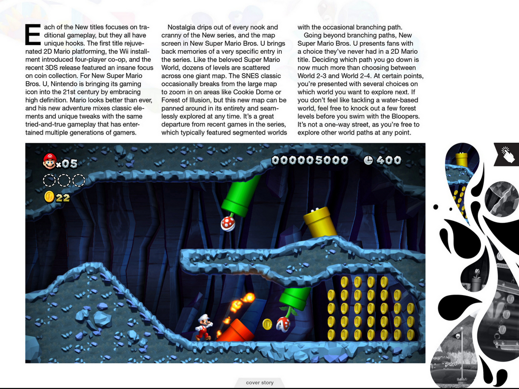 Game Informer : scans New Super Mario Bros. U