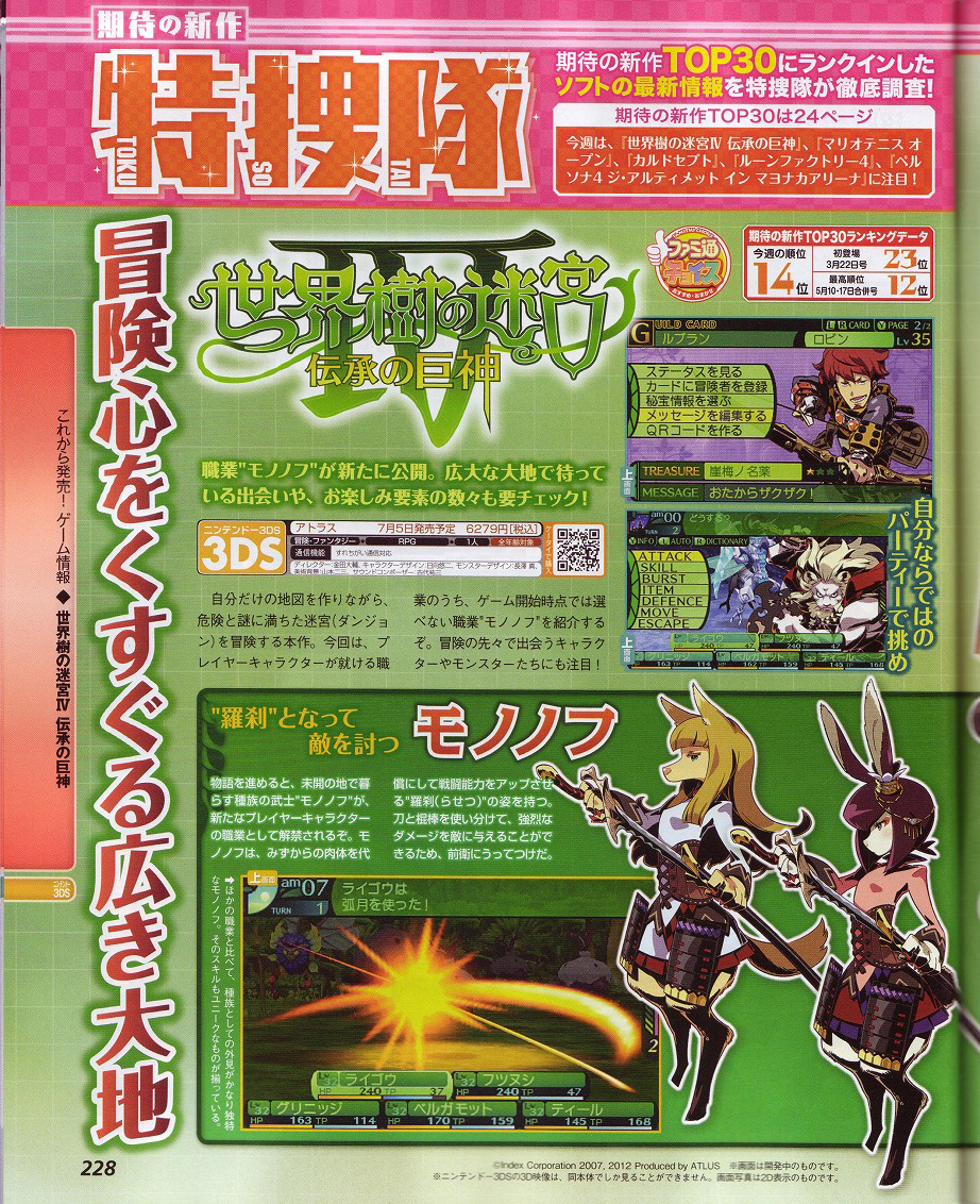 Scans Etrian Odyssey IV
