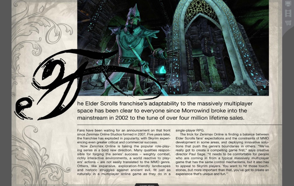 The Elder Scrolls Online : premiers scans