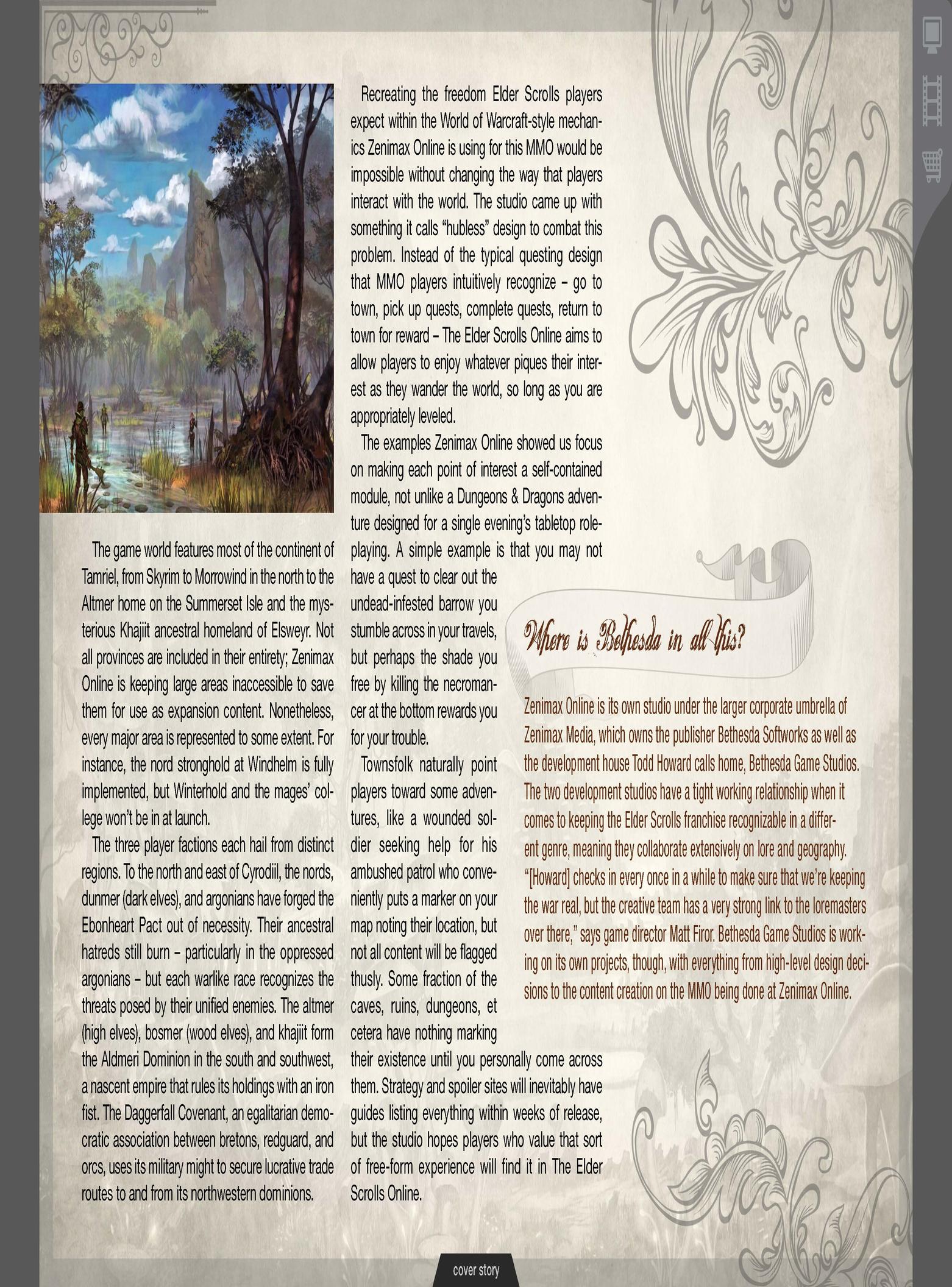 The Elder Scrolls Online : premiers scans
