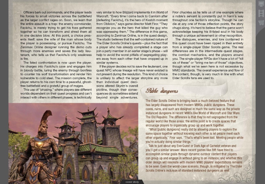 The Elder Scrolls Online : premiers scans