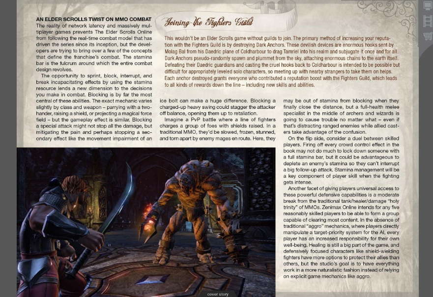 The Elder Scrolls Online : premiers scans