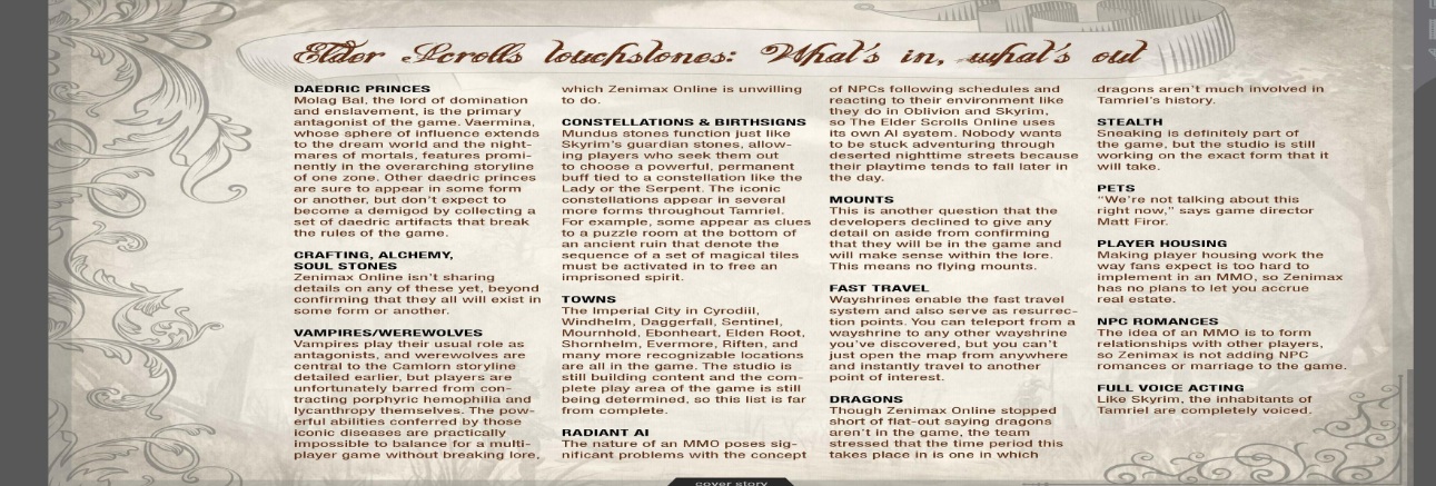 The Elder Scrolls Online : premiers scans