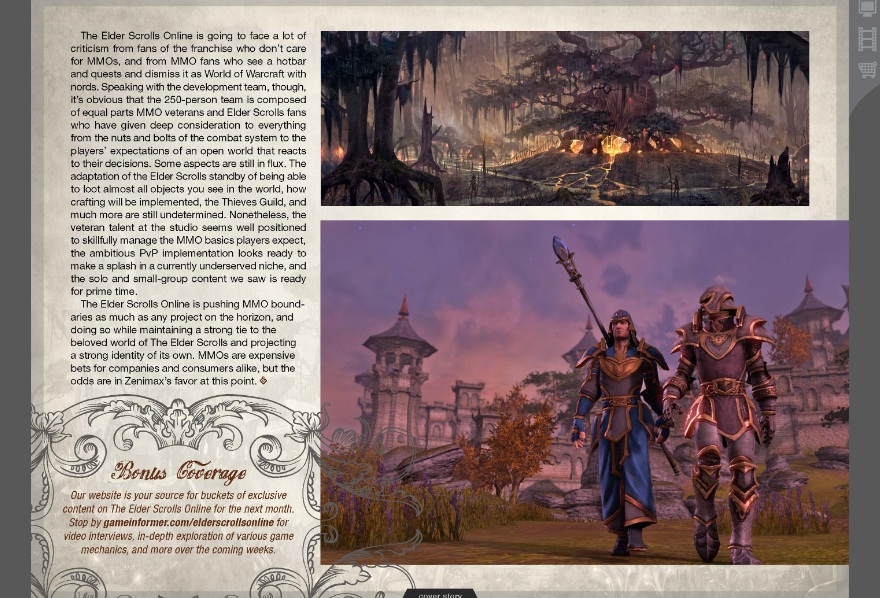 The Elder Scrolls Online : premiers scans