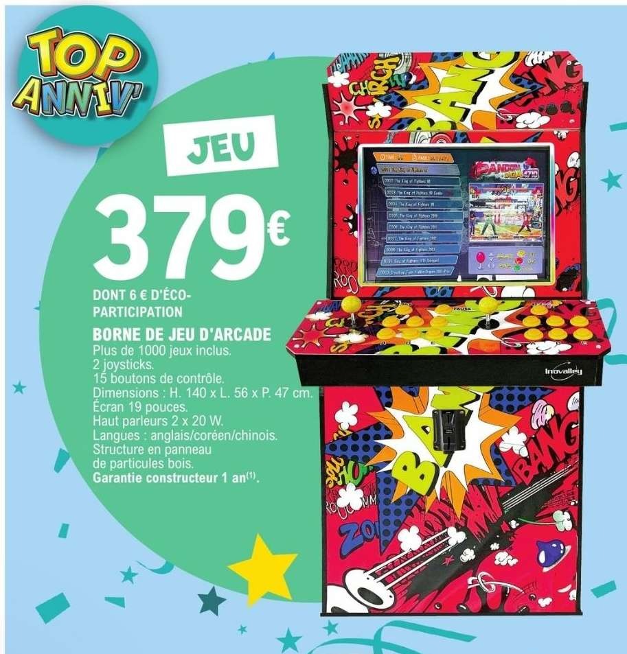 Votre borne d'arcade personnalisable XXL écran 27' pouces à